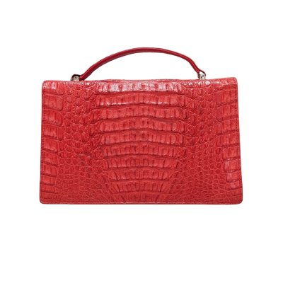 CROCODILE HORNBACK LEATHER TOP HANDLE CROSS-BODY BAG : CLB0513HKR