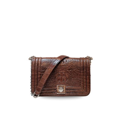 CROCODILE HORNBACK LEATHER CROSS-BODY BAG : CLB0537HMX