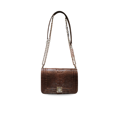 CROCODILE HORNBACK LEATHER CROSS-BODY BAG : CLB0537HMX