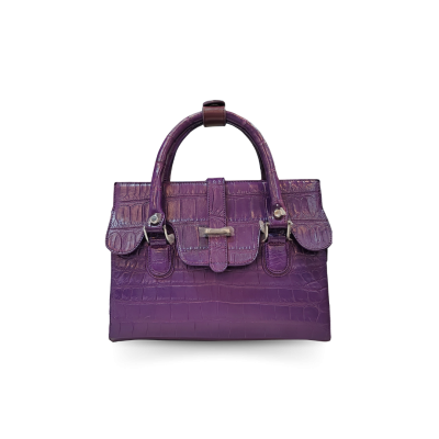 CROCODILE BELLY LEATHER HANDBAG : CLB0545SAY