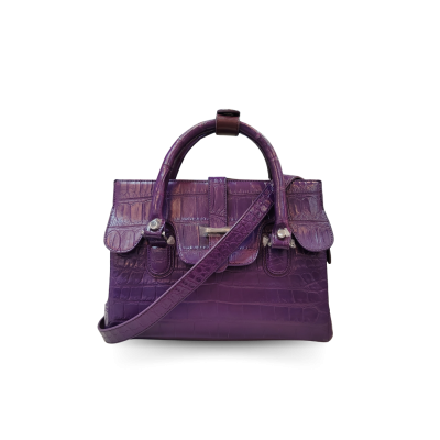 CROCODILE BELLY LEATHER HANDBAG : CLB0545SAY