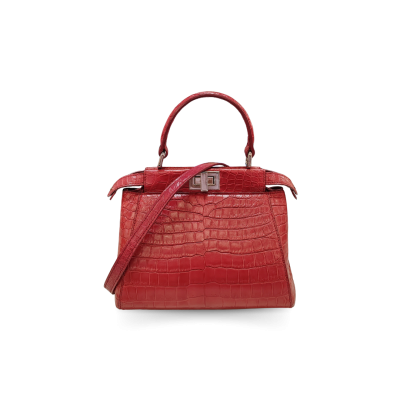 CROCODILE BELLY LEATHER HANDBAG : CLB0651ST