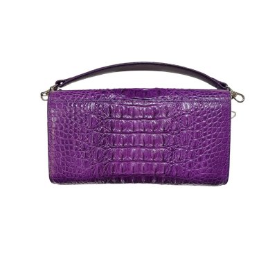 CROCODILE HORNBACK LEATHER TOP HANDLE CLUTCH CROSS-BODY BAG : CLB0673HMX
