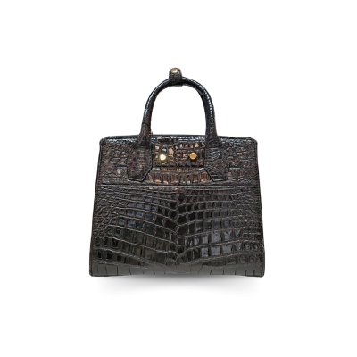 CLB0680SPW : CROCODILE BELLY LEATHER HANDBAG
