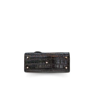 CLB0680SPW : CROCODILE BELLY LEATHER HANDBAG