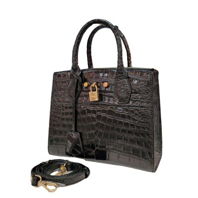 CROCODILE BELLY LEATHER HANDBAG : CLB0680SPW