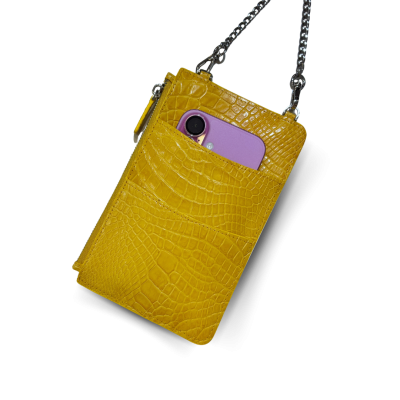 CROCODILE LEATHER PHONE POUCH PHONE CASE : CLB0706SLR