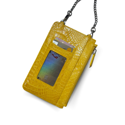 CROCODILE LEATHER PHONE POUCH PHONE CASE : CLB0706SLR