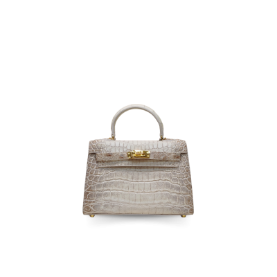CLB0713SY : CROCODILE BELLY LEATHER MINI HANDBAG
