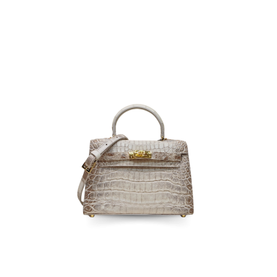 CLB0713SY : CROCODILE BELLY LEATHER MINI HANDBAG