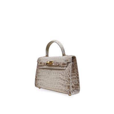 CLB0713SY : CROCODILE BELLY LEATHER MINI HANDBAG