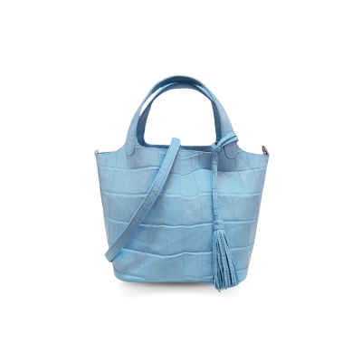 CROCODILE BELLY LEATHER HANDBAG FLUFFY BAG : CLB0714SY