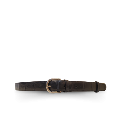 CLBT003S-1 : CROCODILE BELLY LEATHER LADY BELT 1 INCHES