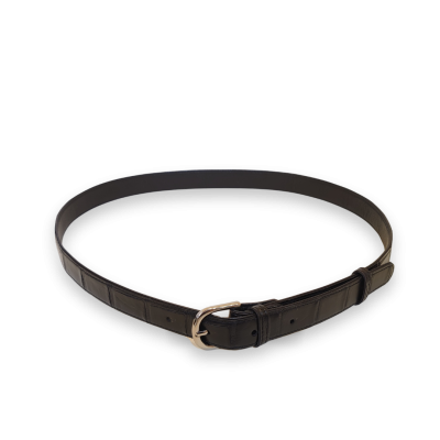 CLBT003S-1 : CROCODILE BELLY LEATHER LADY BELT 1 INCHES