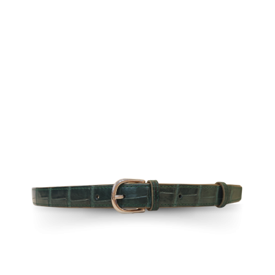 CLBT003S-1 : CROCODILE BELLY LEATHER LADY BELT 1 INCHES