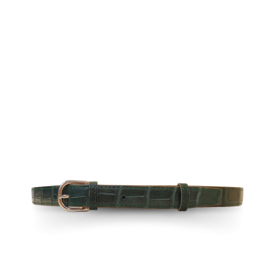 CLBT003S-1 : CROCODILE BELLY LEATHER LADY BELT 1 INCHES