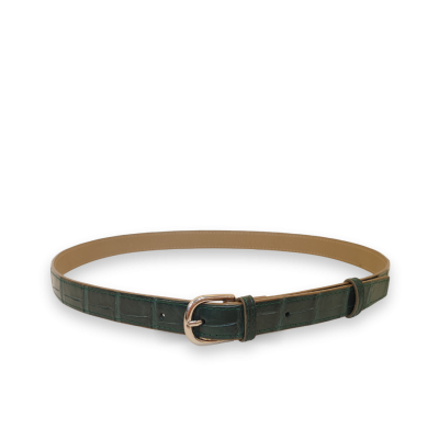 CLBT003S-1 : CROCODILE BELLY LEATHER LADY BELT 1 INCHES