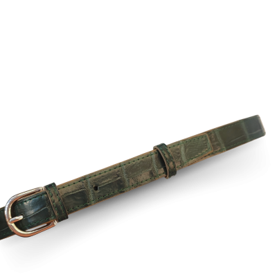 CLBT003S-1 : CROCODILE BELLY LEATHER LADY BELT 1 INCHES