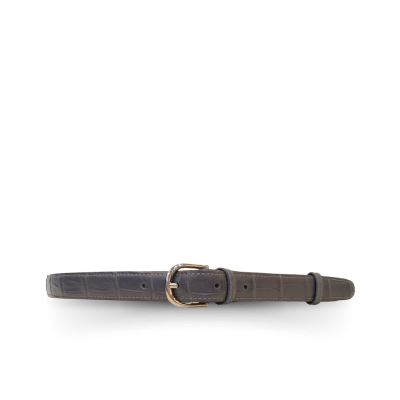 CLBT003S-1 : CROCODILE BELLY LEATHER LADY BELT 1 INCHES