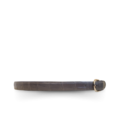 CLBT003S-1 : CROCODILE BELLY LEATHER LADY BELT 1 INCHES