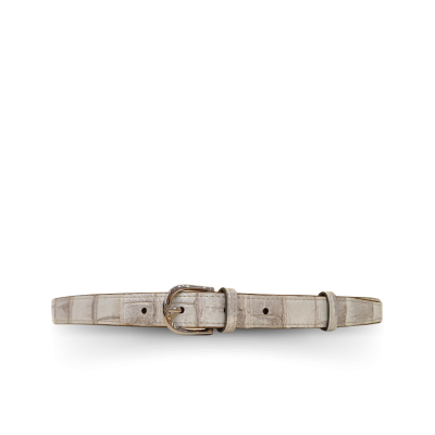 CLBT003S-1 : CROCODILE BELLY LEATHER LADY BELT 1 INCHES