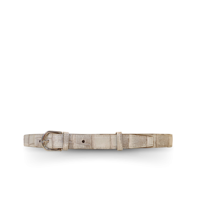 CLBT003S-1 : CROCODILE BELLY LEATHER LADY BELT 1 INCHES