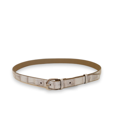 CLBT003S-1 : CROCODILE BELLY LEATHER LADY BELT 1 INCHES
