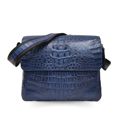 CMB0184HKMX : CROCODILE HORNBACK LEATHER MEN MESSENGER BAG