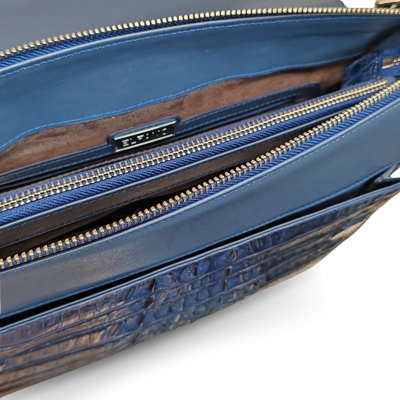 CMB0184HKMX : CROCODILE HORNBACK LEATHER MEN MESSENGER BAG