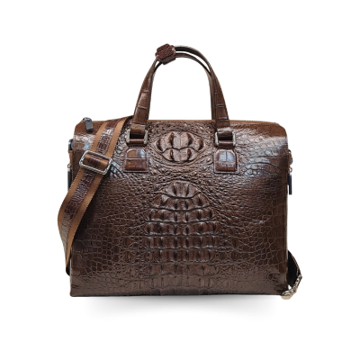 CMB0191HMX : CROCODILE HORNBACK LEATHER BRIEFCASE BUSINESS BAG