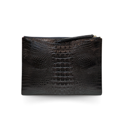 CROCODILE HORNBACK LEATHER MEN CLUTCH BAG: CMB0194HMX