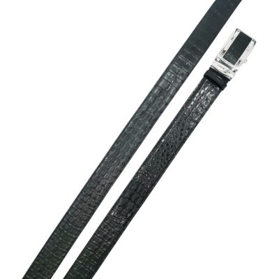 CROCODILE HORNBACK LEATHER BELT : CMBT001H15