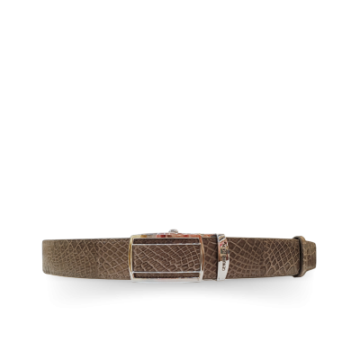 CMBT002L-1.5 : CROCODILE LEG LEATHER MEN BELT