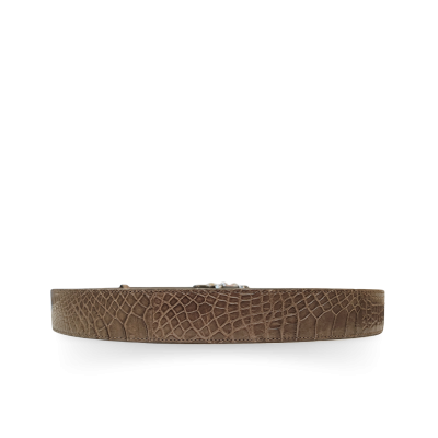 CMBT002L-1.5 : CROCODILE LEG LEATHER MEN BELT
