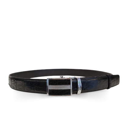 CMBT004B-1.5 : CROCODILE BACK LEATHER MEN BELT