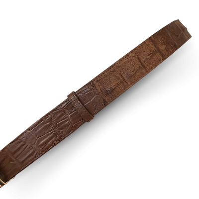 CMBT004B-1.5 : CROCODILE BACK LEATHER MEN BELT