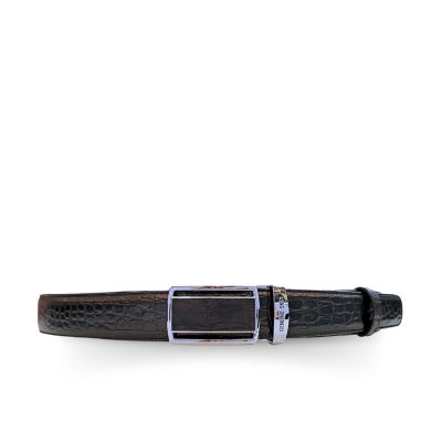 CMBT005SS-1.5 : CROCODILE BELLY LEATHER MEN BELT 1.5 INCHES