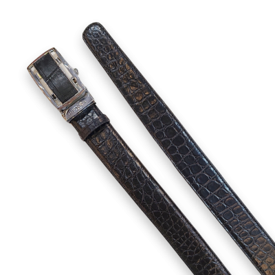 CMBT005SS-1.5 : CROCODILE BELLY LEATHER MEN BELT 1.5 INCHES