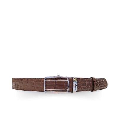 CMBT005SS-1.5 : CROCODILE BELLY LEATHER MEN BELT 1.5 INCHES