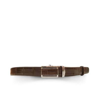 CMBT006S-1.3 : CROCODILE BELLY LEATHER MEN BELT 1.3 INCHES
