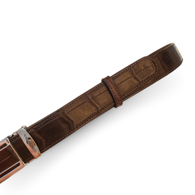 CMBT006S-1.3 : CROCODILE BELLY LEATHER MEN BELT 1.3 INCHES