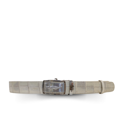 CMBT007SL-1.5 : CROCODILE BELLY LEATHER MEN BELT 1.5 INCHES