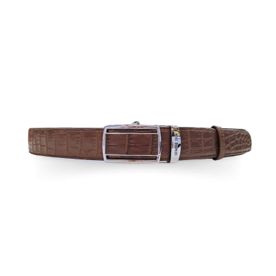 CROCODILE BELLY LEATHER BELT : CMBT028S15