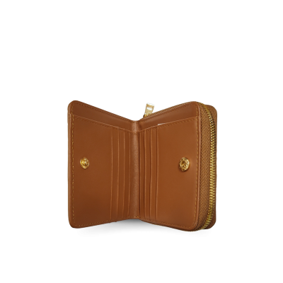 CW0122SSAY : CROCODILE BELLY LEATHER SHORT BI-FOLD & ZIPPED WALLET