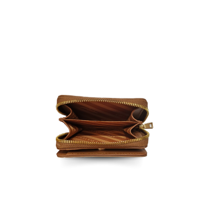 CW0122SSAY : CROCODILE BELLY LEATHER SHORT BI-FOLD & ZIPPED WALLET