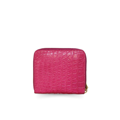 CW0122SSAY : CROCODILE BELLY LEATHER SHORT BI-FOLD & ZIPPED WALLET
