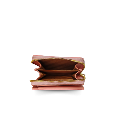 CW0122SSAY : CROCODILE BELLY LEATHER SHORT BI-FOLD & ZIPPED WALLET