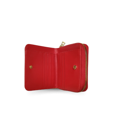 CW0122SSAY : CROCODILE BELLY LEATHER SHORT BI-FOLD & ZIPPED WALLET