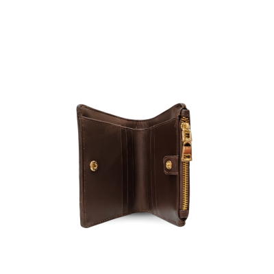 CW0122SSHKAY : CROCODILE BELLY LEATHER SHORT BI-FOLD & ZIPPED WALLET