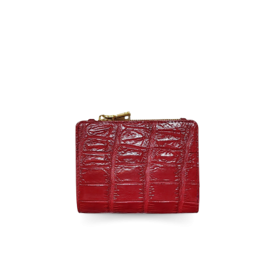 CROCODILE BELLY LEATHER SHORT BI-FOLD & ZIPPED WALLET : CW0122SSHKAY